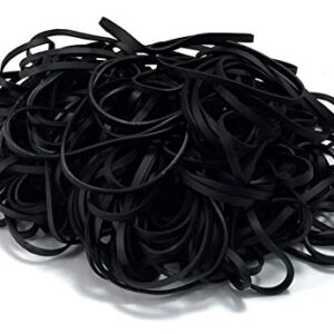 200 Black Rubber Bands, by Better Office Products, Size 33, 200/Bag, Vibrant Black Rubber Bands