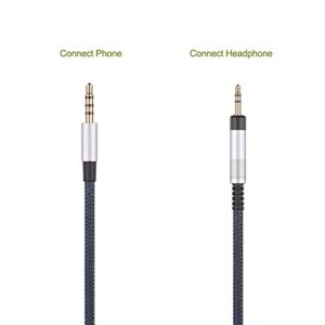 Audio Replacement Cable with in-Line Mic Remote Volume Control Compatible with Bose QC25, QC35, QC35II, QuietComfort 25 35 Headphones and Compatible with iPhone iPod iPad Apple Devices