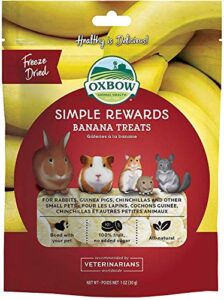oxbow (6 pack) simple rewards treats - small animals banana 1 oz