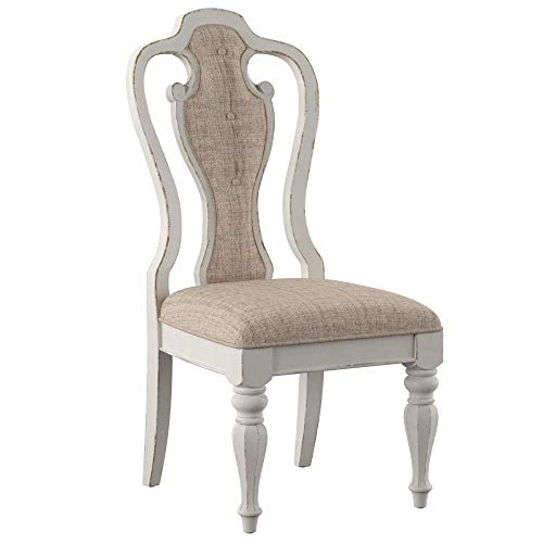 Liberty Furniture Industries Magnolia Manor Splat Back Up Side Chair, W20 x D25 x H45, White