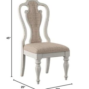 Liberty Furniture Industries Magnolia Manor Splat Back Up Side Chair, W20 x D25 x H45, White