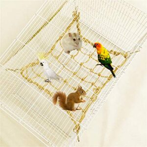 Tfwadmx Bird Climbing Rope Net Parrot Perch Climbing Rope Ladder Parakeet Cage Hanging Toys for Small Animal Hamster Rat Ferret Conures Lovebirds Canaries Finches