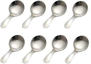 phaeton 8pcs silver stainless steel short handle spoons soup spoons condiments spoon dessert spoon tea coffee spoons