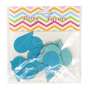 AUEAR, Raindrop Garland Blue Paper Raindrop Garland Decorations for Decor (4 Pack)