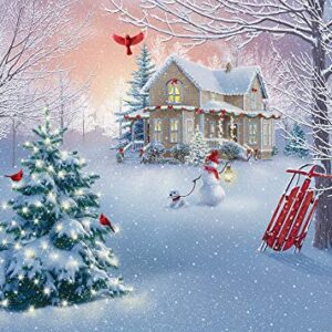 Box Home for Christmas Christmas Cards - 15 Cards / 16 Foil Envelopes
