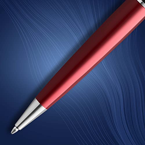 Waterman Expert Ballpoint Pen, Dark Red with Chrome Trim, Medium Point with Blue Refill, Gift Box