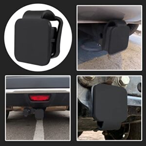 2PCS 2” Trailer Hitch Cover 2 inch Trailer Hitch Plug Tow Receiver Tube Plug Cap Hitch Receivers Cover Compatible with Class 3 4 5 GMC Toyota Ford Jeep Dodge Nissan Mercedes Benz BMW Polaris ATV UTV