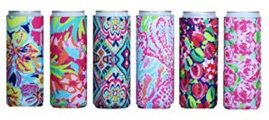 baxendale tall can sleeve for slim can and tall beer cans - set of 6 12oz skinny sleeve insulated cooler sleeves to keep drinks cold - compatible with truly, michelob ultra, seltzers, redbull and more