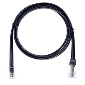 1m RJ11 to RJ45 Cable Phone Telephone Cord RJ11 6P4C to RJ45 8P8C Connector Plug Cable for Landline Telephone (Black)