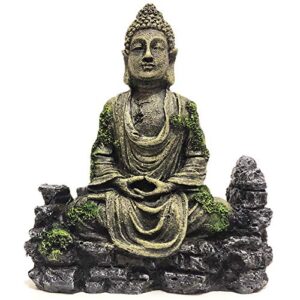 SLOCME Aquarium Buddha Statue Decorations - Aquarium Decor Ornament Fish Tank Buddha Statue Decoration