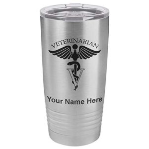 LaserGram 20oz Vacuum Insulated Tumbler Mug, Veterinarian, Personalized Engraving Included (Stainless Steel)