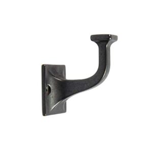 hickory hardware forge collection coat hooks, wall hooks for hanging coats, hats, towels, robes and more, 2-3/4 inch long, black iron, 10 pack