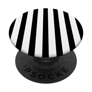 black and white stripes pop mount socket phone grip popsockets popgrip: swappable grip for phones & tablets