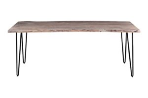 jofran nature's live edge dining table, 79', slate