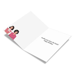 NobleWorks - 1 Funny Happy Birthday Card - Sarcastic Retro Humor, Bluntcard Stationery (Buyer Discretion Advised) - One More Bottle C2998BDG