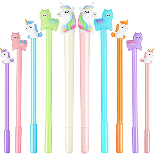 20 Pieces Cartoon Animal Pens, Including Alpaca Pens Unicorn Pens and Sheep Camel Gel Pen for Office School Supplies