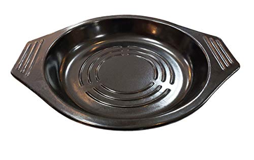 Black Dolsot/Stone Bowl w/Black Tray for Hot Pot/Bibimbap & Korean Food (1, 5.5 Inch (24 oz))