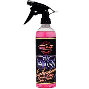 auto fanatic 007 car gloss enhancer ceramic - water beading hydrophobic spray infused with sio2 for maximum gloss & shine - quick detailer spray for ceramic car coating & professional car detailing that repels dirt & road grime (16 oz spray)