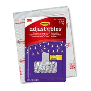 command adjustables repositionable 1/2 lb clips, 16 hooks, 36 strips/pack