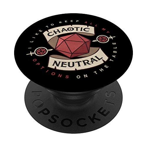 Tabletop RPG Vintage Game Chaotic Neutral PopSockets PopGrip: Swappable Grip for Phones & Tablets