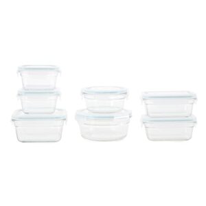 glasslock 24 piece oven microwave safe glass food storage containers set w/lids