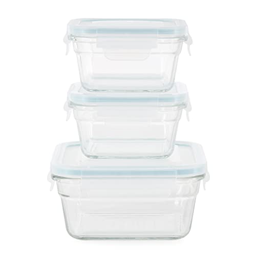 GLASSLOCK 24 Piece Oven Microwave Safe Glass Food Storage Containers Set w/Lids