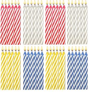 bundaloo birthday candles 72 pack - cake decorations - colors: pink, white, blue, yellow