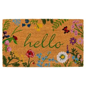 calloway mills az105991729 floral hello doormat, 17" x 29", multicolor