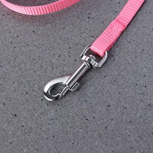 POPETPOP Adjustable Pet Rabbit Bunny Harness Leash - Small Pet Walking Running Harness Leash Lead with Small Bell - Small Animal Accessories (Pink with Bell Color Random)