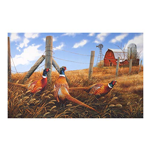 Northcott Pheasant Run Pheasant 28in Panel Tan Multi Quilt Fabric