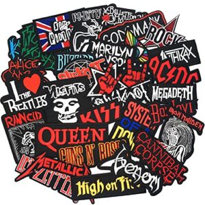 32pcs heavy meta band patches iron on rock music badges hippie punk stickers for clothes (b)