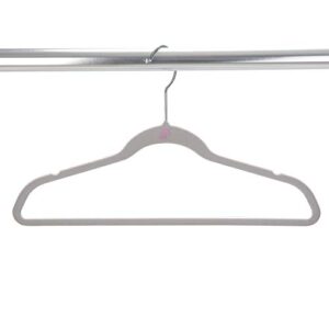 Simplify Kids 25 Pack Velvet Hangers, Slim Non Slip Design, Space Saver, Colors to Match Any Baby Nursey, White, 25 Count