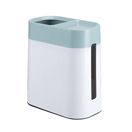 Trash Can,Waste Bin 2 in 1 Plastic with Tissue Box Mini Wastebasket Trash Can Garbage Bin Rubbish Recycling for Desktop, Dressing Table (Color : A, Size : 2 in 1)