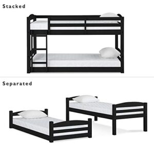 DHP Phoenix Twin Bunk Bed, Black