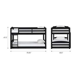 DHP Phoenix Twin Bunk Bed, Black