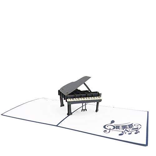 Grand Piano Pop Up Card for All Occasions - Happy Birthday, Graduation, Congratulations, Retirement, Fathers Day, Mothers Day - Musicians, Pianists, Music Lovers| Pop Card Express (Grand Piano Pop Up Card)