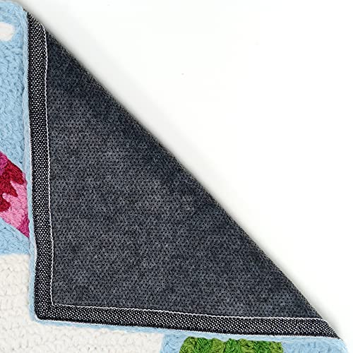 Jellybean Tropical Blues Indoor/Outdoor Machine Washable 20" x 30" Accent Rug