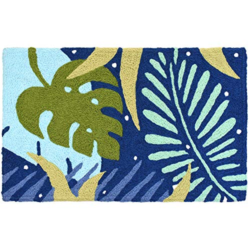 Jellybean Tropical Blues Indoor/Outdoor Machine Washable 20" x 30" Accent Rug