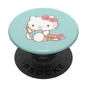 hello kitty reading books popsockets popgrip: swappable grip for phones & tablets