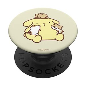 pompompurin hugging hamsters popsockets popgrip: swappable grip for phones & tablets