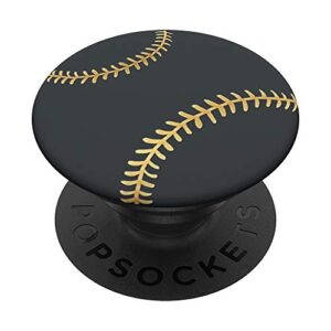 dark light baseball softball on a dark gray pattern popsockets swappable popgrip