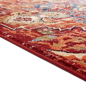 LUXE WEAVERS Howell Collection Red Oriental 5x7 Area Rug