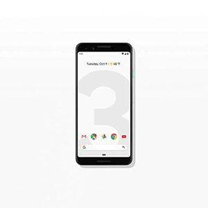 google - pixel 3 with 64gb memory cell phone (unlocked) - clearly white (renewed)
