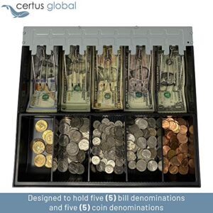 Certus Global Cash Drawer Insert Tray 5 Bills/5 Coins -367mm x 326mm x 60mm