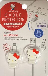 friend sanrio hello kitty cable protector cell phones accessories 2pcs set for iphone (lightning cable)