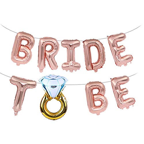 D-FLIFE Bride to be Balloon Jumbo Foil Balloon Handwriting Letter Giant Celebration Balloon Romantic Wedding Bridal ShowerEngagement Party Decoration 20 Inches (Silver)