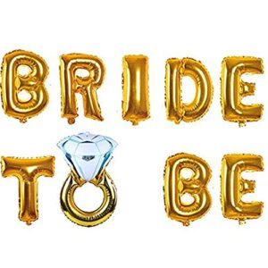 D-FLIFE Bride to be Balloon Jumbo Foil Balloon Handwriting Letter Giant Celebration Balloon Romantic Wedding Bridal ShowerEngagement Party Decoration 20 Inches (Silver)