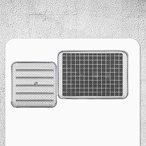 2 Pieces Flying Insect Screen RV Furnace Vent Cover (4.5 x 4.5 Inch)(8.5 x 6 Inch) Stainless Steel Mesh with Installation Tool