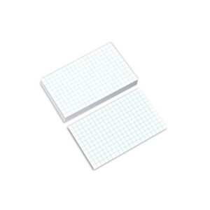 home advantage double sided quadrille grid index cards, graph ruled (3-x-5-inch)