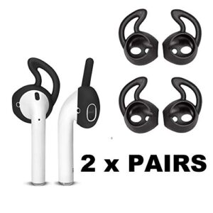 [ Compatible with Apple AirPods 1 & 2 ] 7 in 1 AirPods Accessories Set - TPU Gel Protective Case/Carabiner Keychain/Ear Hooks/Strap/Watch Band Holder - (Skulls Grunge Pattern)